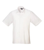 Short sleeve poplin shirt White