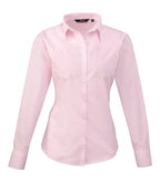 Women's poplin long sleeve blouse Pink