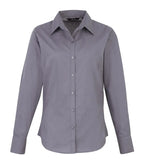 Women's poplin long sleeve blouse Steel