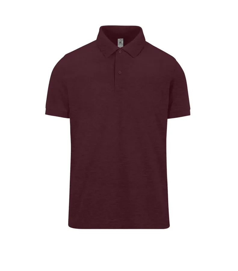 B&C My Polo 210 HeatherBurgundy
