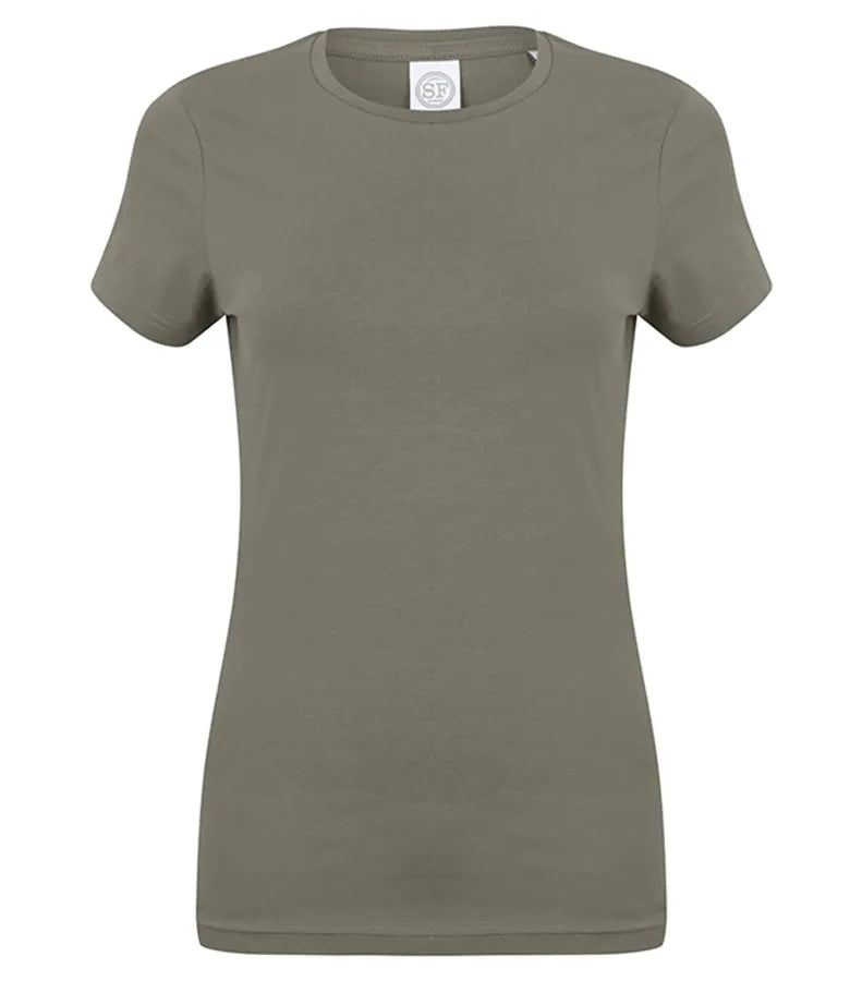 Ladies Feel Good Stretch T-Shirt Khaki