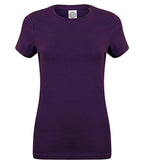 Ladies Feel Good Stretch T-Shirt Purple