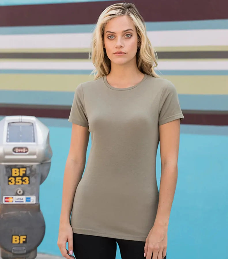 Ladies Feel Good Stretch T-Shirt StoneBlue