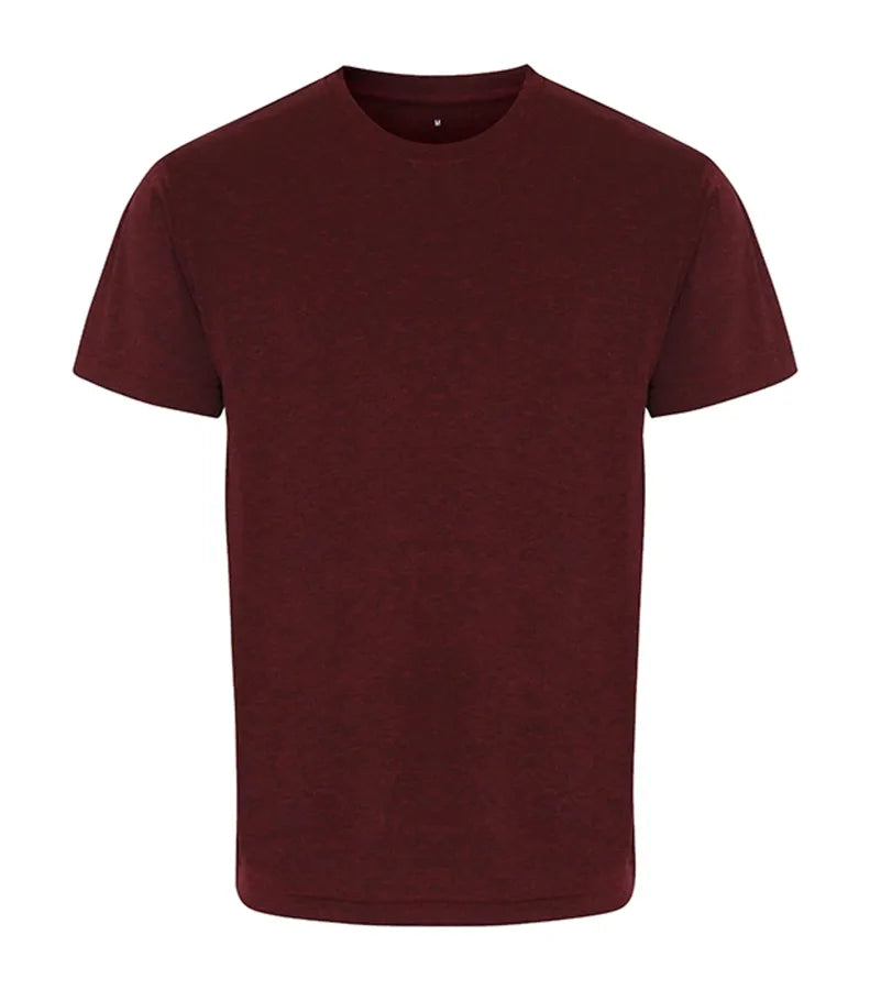 TriDri® performance t-shirt Burgundy/BlackMelange