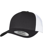 5-Panel Retro Trucker 2-Tone Cap Black/White