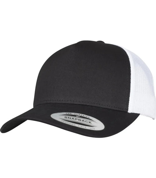 5-Panel Retro Trucker 2-Tone Cap Black/White