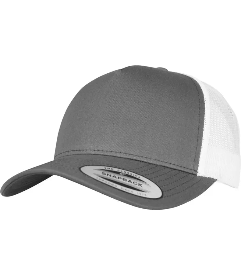 5-Panel Retro Trucker 2-Tone Cap Charcoal/White