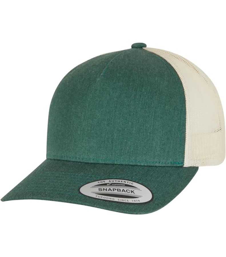 5-Panel Retro Trucker 2-Tone Cap Green/Beige
