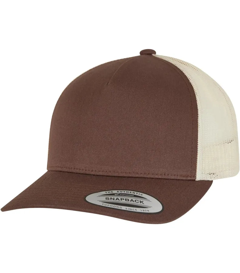 5-Panel Retro Trucker 2-Tone Cap Mustang/Beige