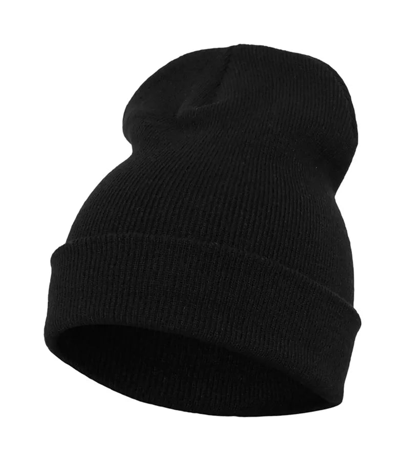 Heavyweight Long Beanie Black