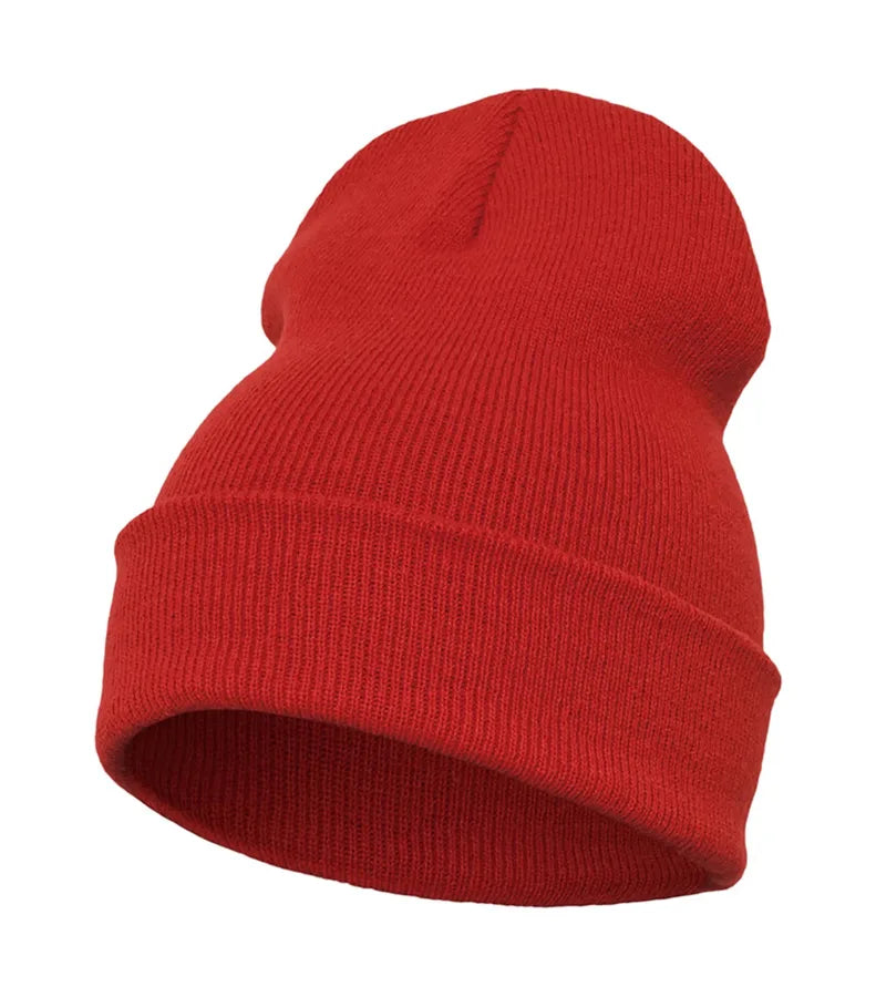 Heavyweight Long Beanie Red