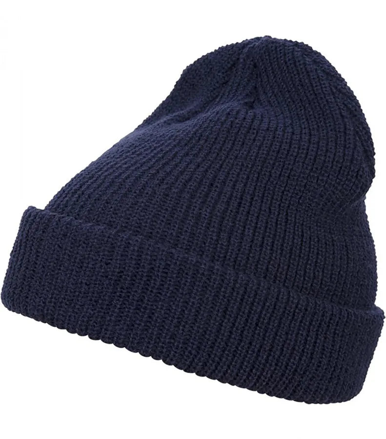 Long Knit Beanie Navy