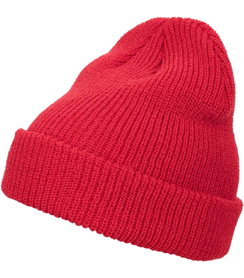 Long Knit Beanie Red