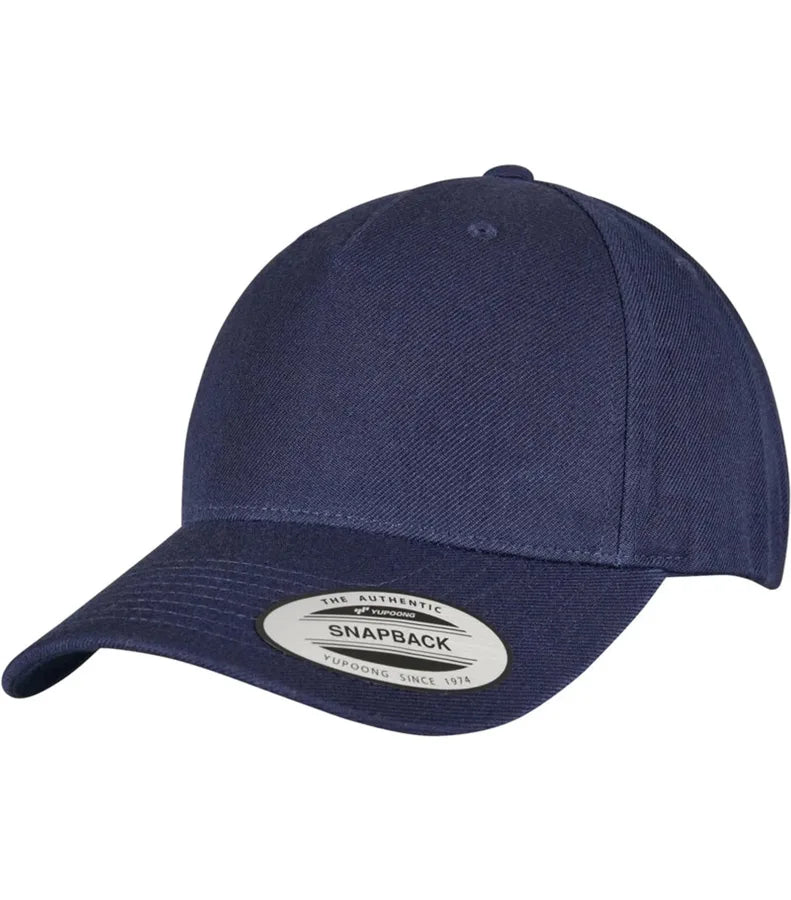 YP Classic 5-Panel Prem Curved Visor Snapback Cap Navy
