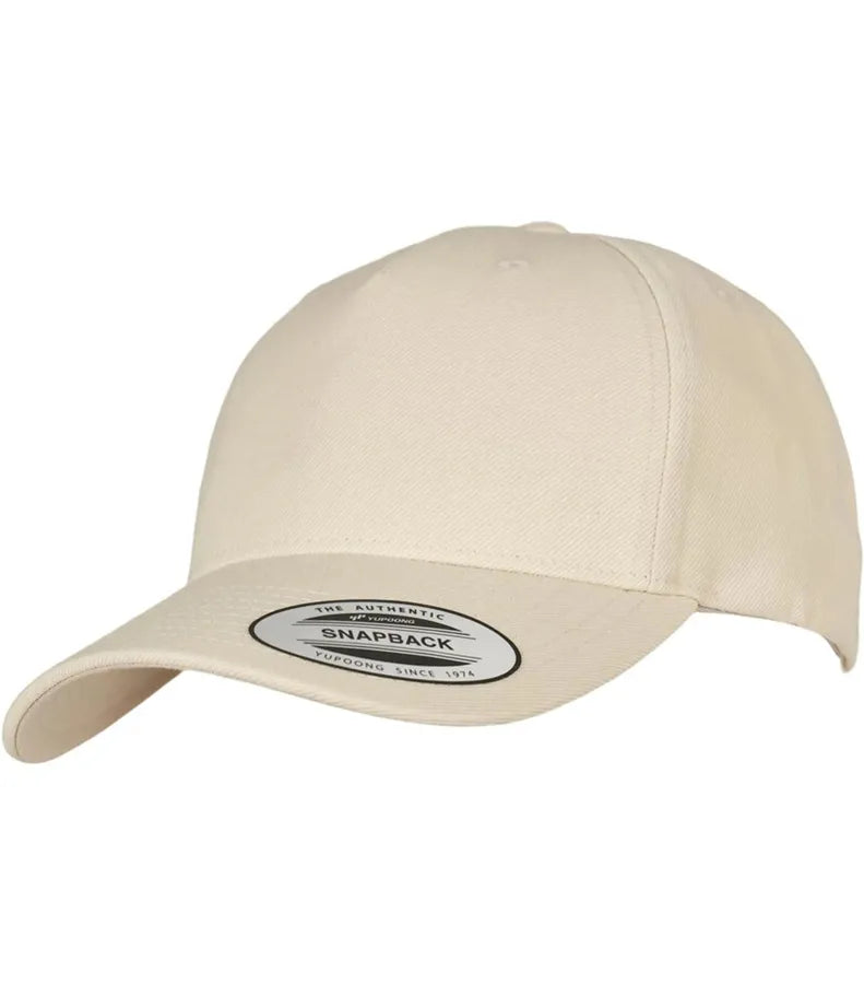 YP Classic 5-Panel Prem Curved Visor Snapback Cap Stone