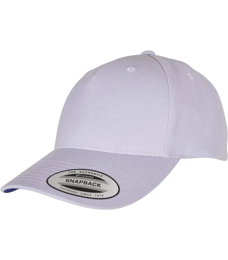 YP Classic 5-Panel Prem Curved Visor Snapback Cap LightPurple