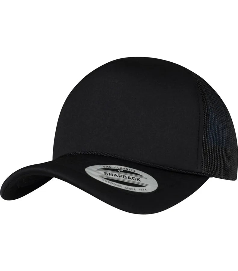 Foam Trucker Cap Curved Visor Black