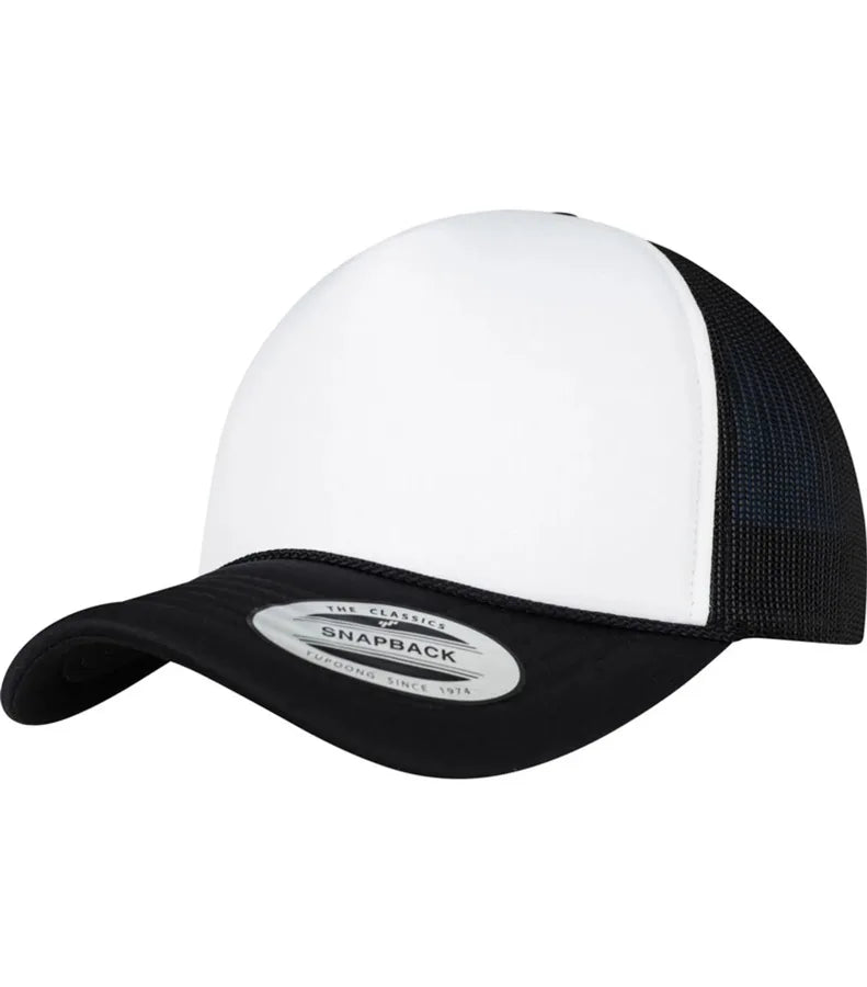 Foam Trucker Cap Curved Visor Black/White/Black