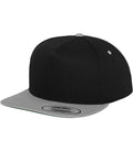 Classic 5 Panel Snapback 2 Tone Black/Silver