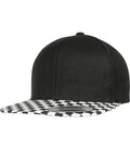 Checkerboard Snapback Black/White