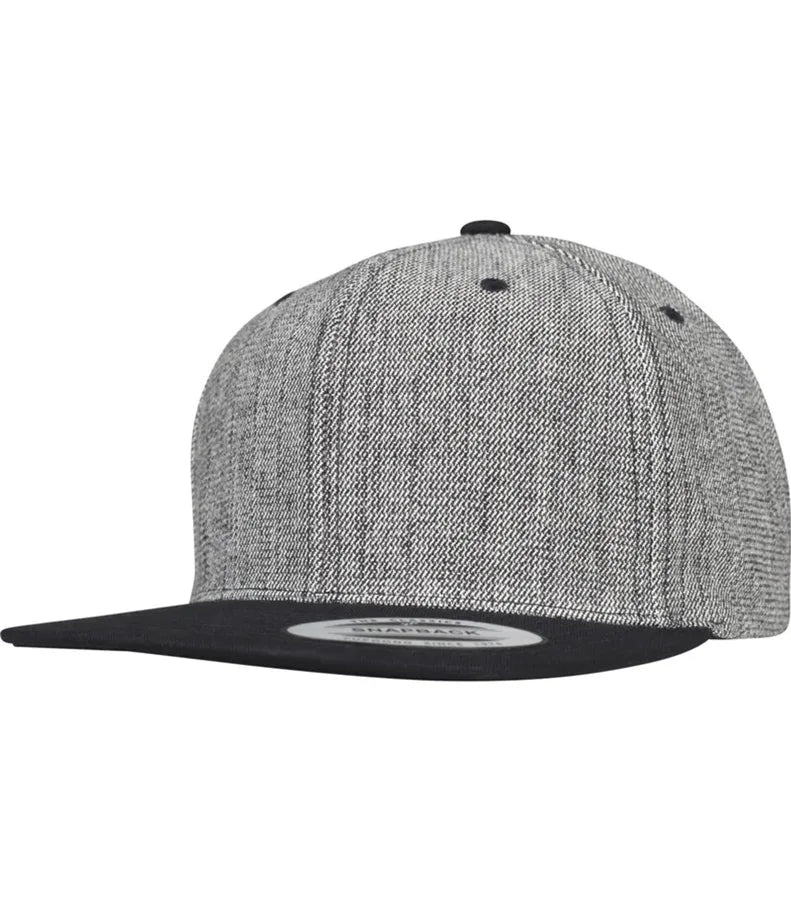 Melange Solid Snapback BlackMelange/Black
