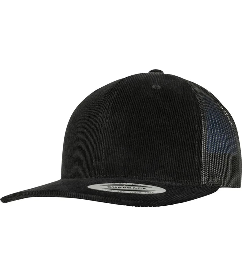 Corduroy Retro Trucker Black