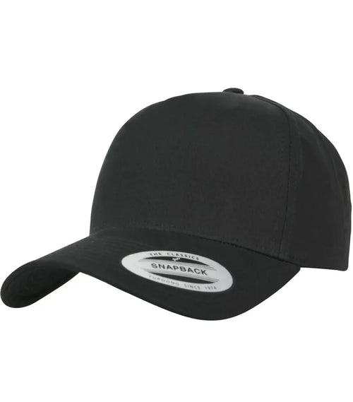 5-Panel Curved Classic Snapback Black