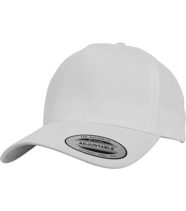 5-Panel Curved Classic Snapback White