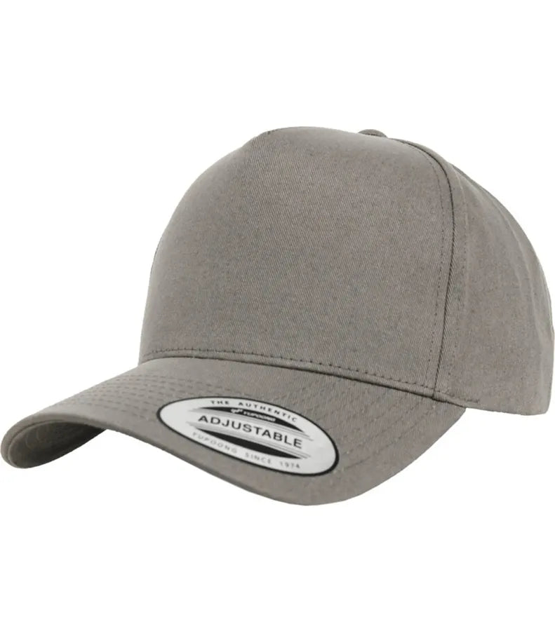 5-Panel Curved Classic Snapback Grey
