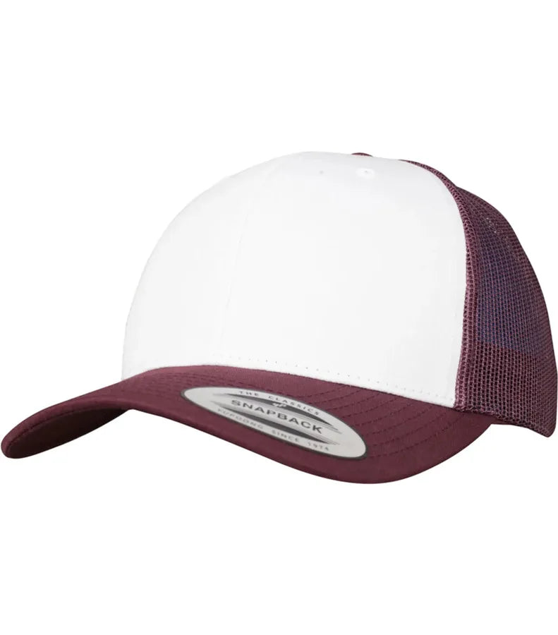 Retro Trucker Colored Front Maroon/White/Maroon