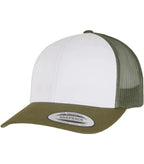 Retro Trucker Colored Front MossGreen/White/Olive