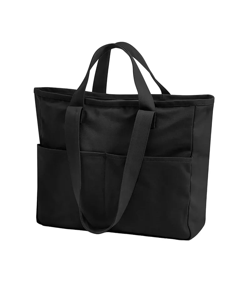 Double Handle Cargo Pocket Bag Black
