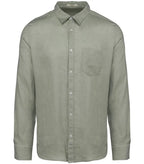 Men's Linen Shirt AlmondGreen