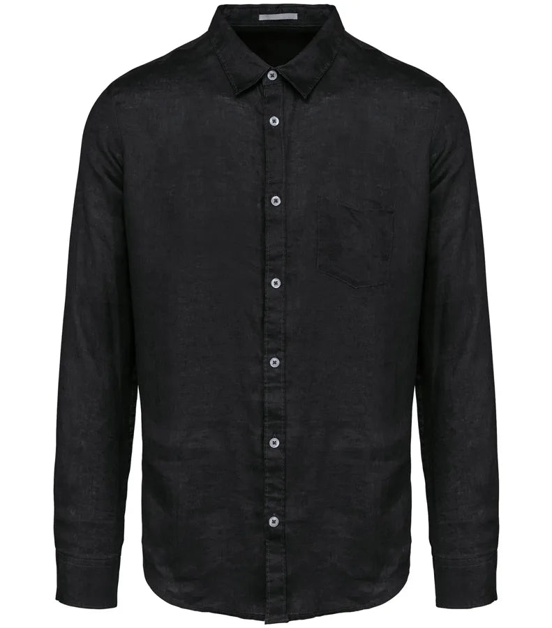 Men's Linen Shirt Black