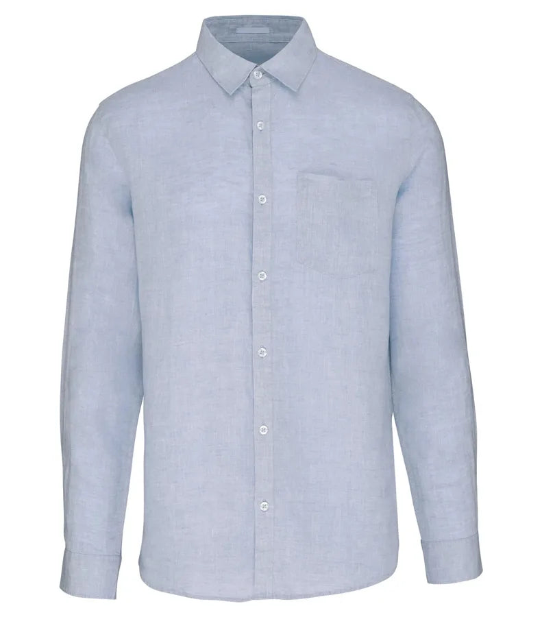 Men's Linen Shirt LinenBlue