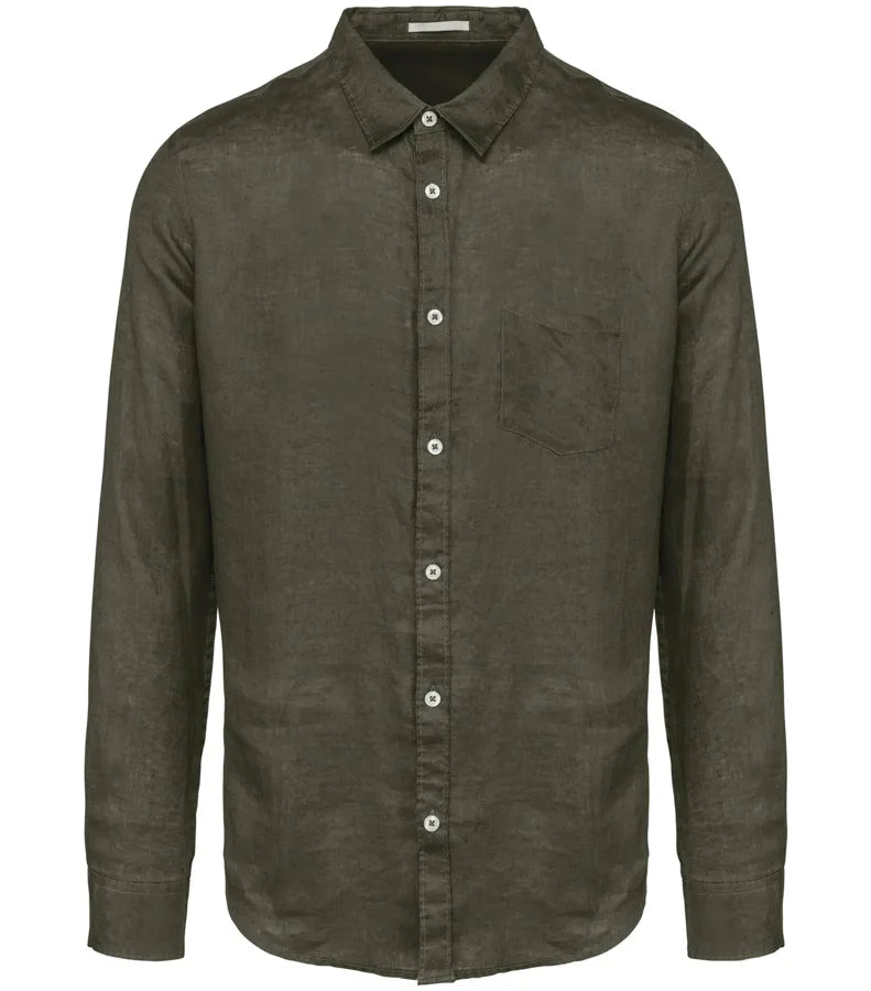 Men's Linen Shirt OrganicKhaki