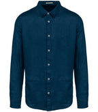 Men's Linen Shirt PeacockBlue