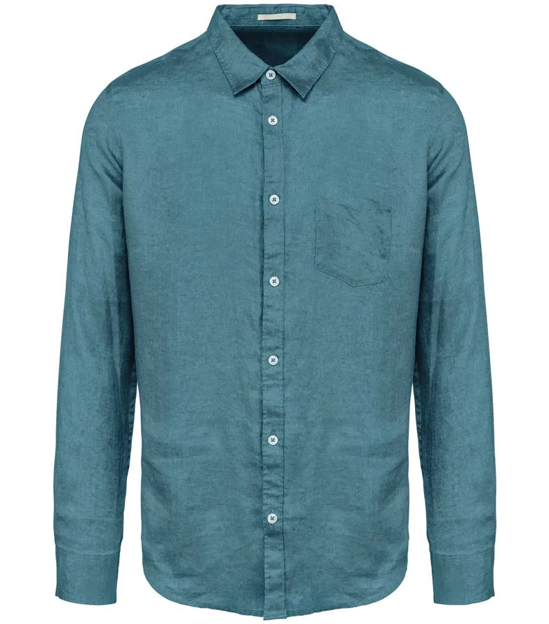 Men's Linen Shirt AdriaticBlue