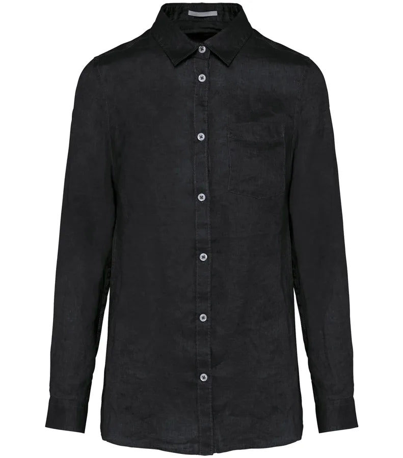 Ladies' Linen shirt Black