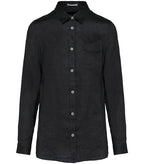 Ladies' Linen shirt Black
