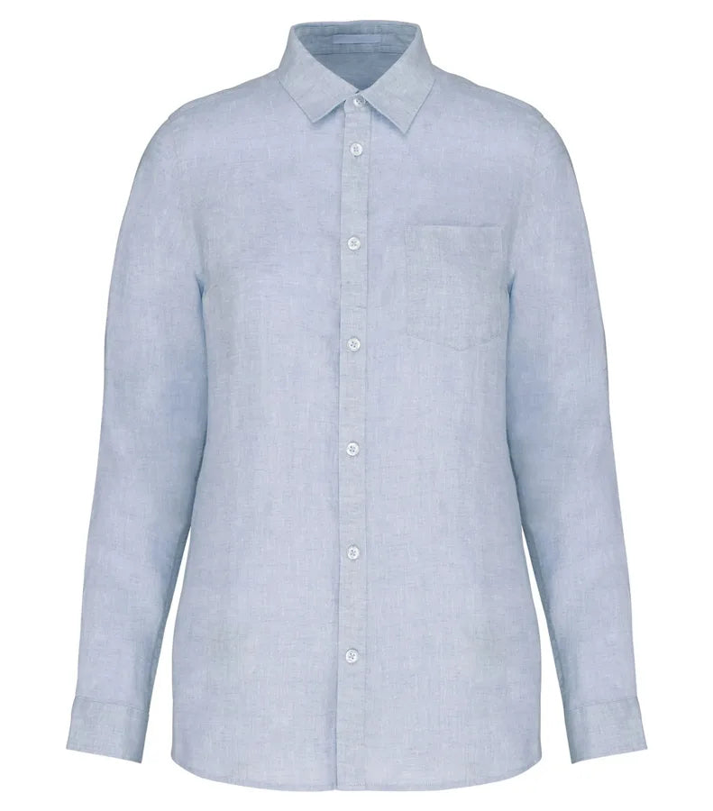 Ladies' Linen shirt LinenBlue