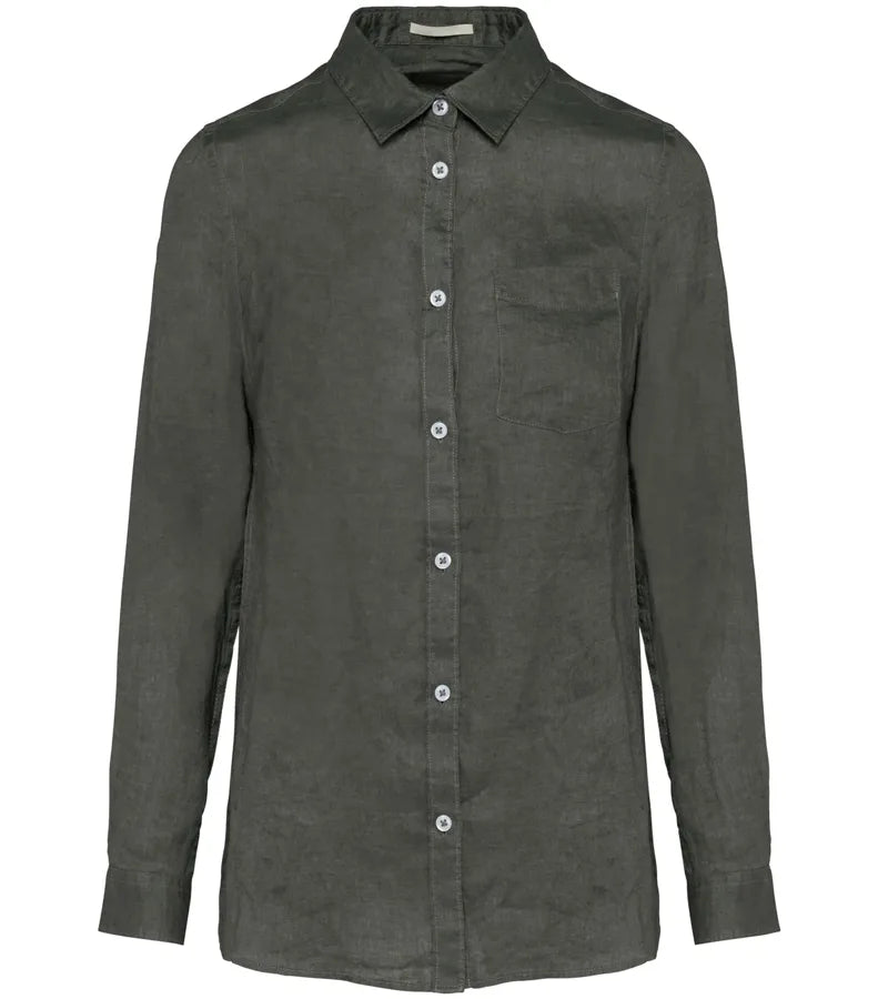 Ladies' Linen shirt OrganicKhaki