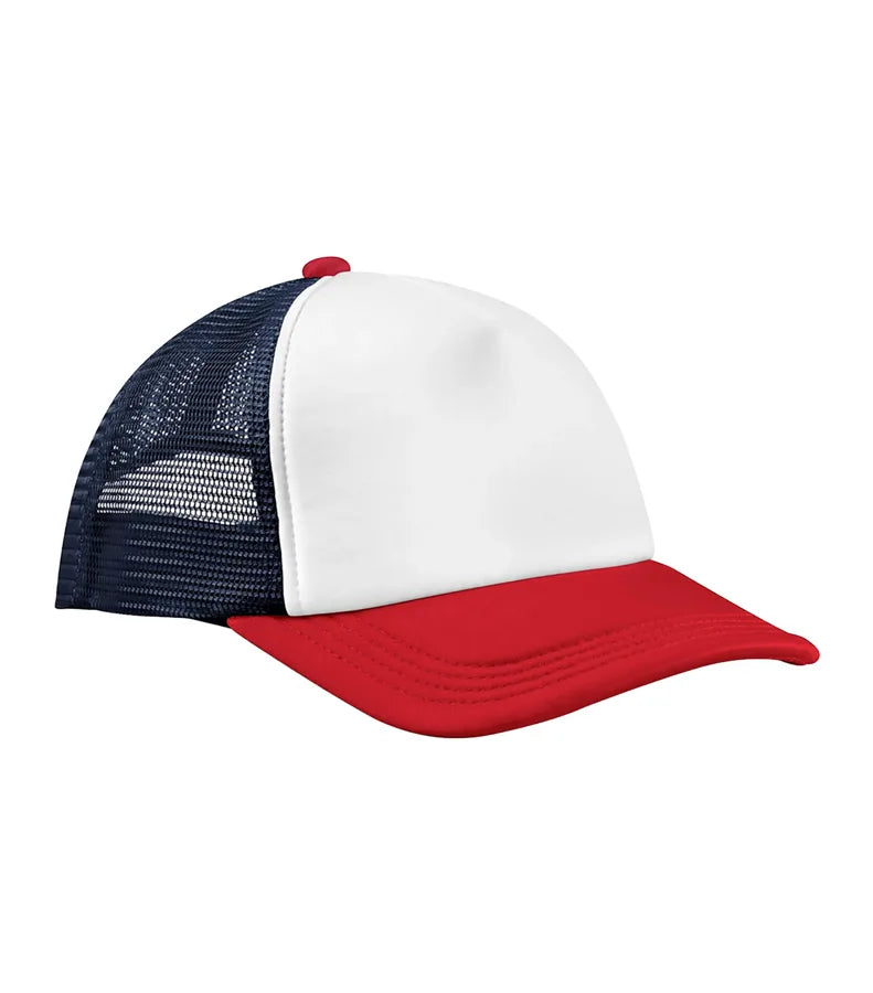 Retro 5 Panel Trucker Navy/Red