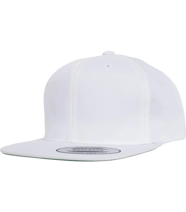 Pro-Style Twill Snapback Youth Cap White