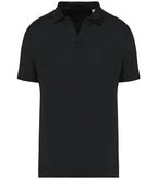 Men’s Linen Polo Shirt Black