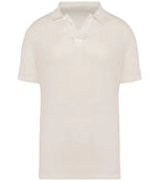 Men’s Linen Polo Shirt Ivory