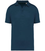 Men’s Linen Polo Shirt PeacockBlue
