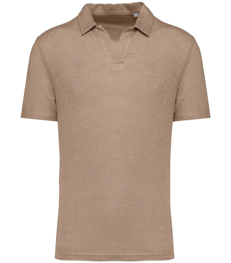 Men’s Linen Polo Shirt WetSand