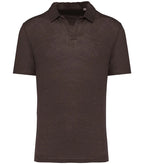Men’s Linen Polo Shirt Stonegrey
