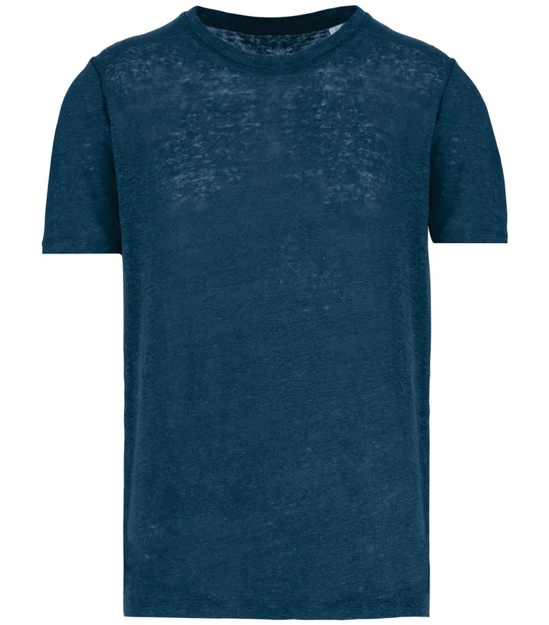 Men's Linen T-shirt PeacockBlue
